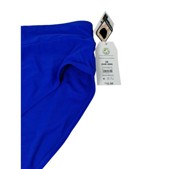 Time and Tru Womens 3XL Royal Crew Blue High Waist Bikini Bottom - Picture 3 of 5